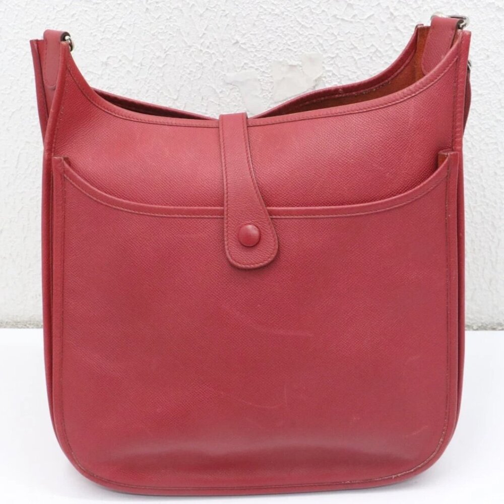 Hermes Taurillon Clemence Evelyne III GM Shoulder Bag - Dark Fuchia Pink - Picture 3 of 15